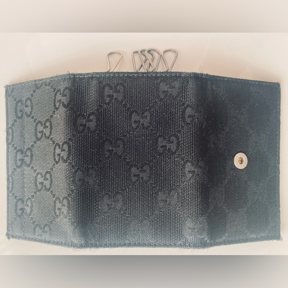 GUCCI CANVAS KEY CASE IN BLACK - Picture 3 of 4